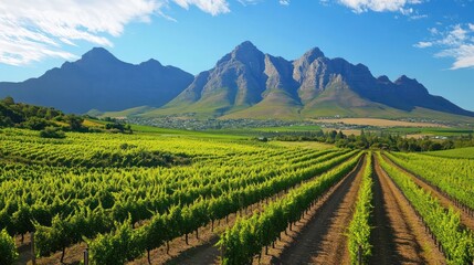 Majestic Mountain Vineyard in Stellenbosch, South Africa