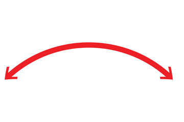 double wave long curved arrow icon. double arrow icon on white background.