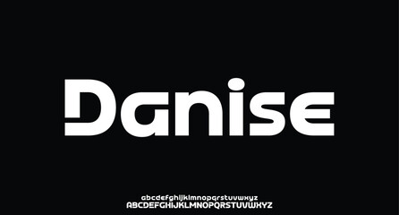 Danise, Modern minimal abstract alphabet fonts. Typography technology, electronic, movie, digital, music, future, logo creative font.