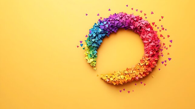 Vibrant Pride Circle: LGBTQ+ Rainbow Flag Icons, Bold Design, Celebration, Diversity, Inclusion, Equality, Love, Support, Community, Gay, Lesbian,    