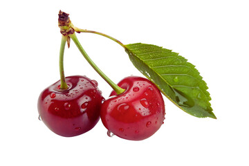cherries isolated on white background