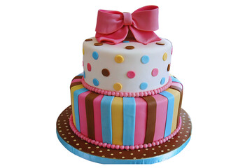 birthday cake on white background