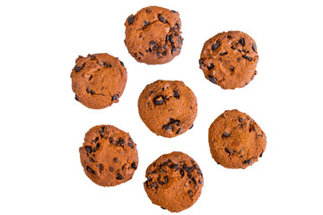 Cookies on the white background, sweet pastry dessert
