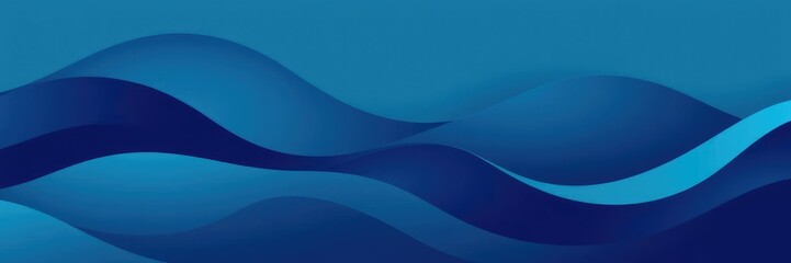 Minimalist wave pattern in shades of indigo and teal, waves, calm, minimalist