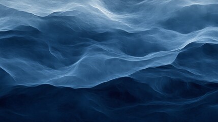 Obraz premium Abstract ocean waves in deep blue hues, fluid movement. Tranquil nature and art concept