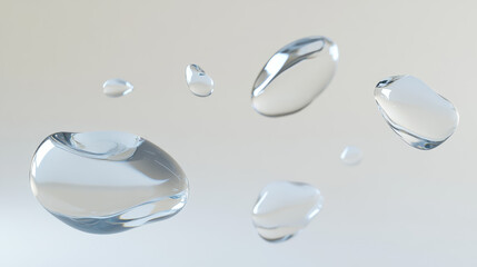 Water drops isolated on transparent background. Vector realistic set of liquid droplet different shapes, clear water dew, pure aqua flows, condensation on cool glass surface