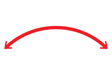 double wave long curved arrow icon. double arrow icon on white background.