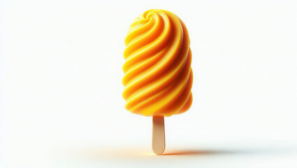 Delicious orange swirl ice cream treat studio setting food photography minimalist design