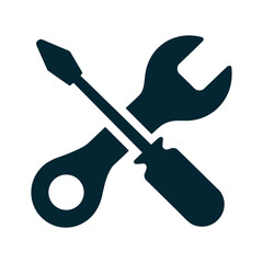crossed wrench and screwdriver 