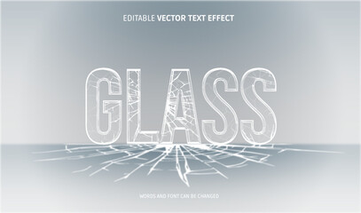  glass editable text effect