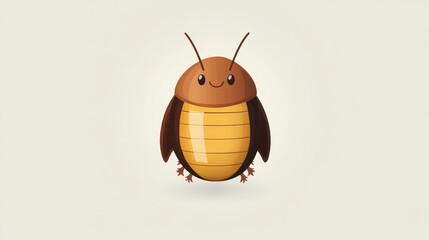 Adorable Cartoon Cockroach Illustration