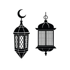 vintage lantern isolated on white background