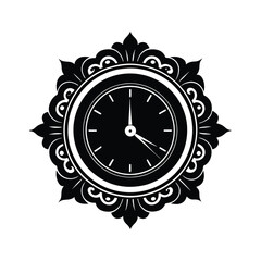 Clock icon on an isolated background. Vector illustration.
