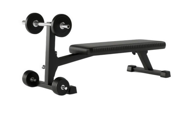 A black leather chair in the gym