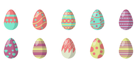 Bright Festive Colorful Easter Eggs