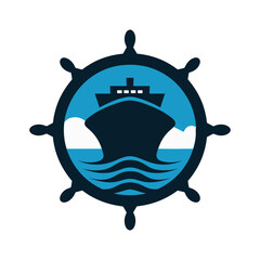 Helm ship wheel icon