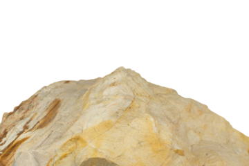 yellow mountain rock isolated element