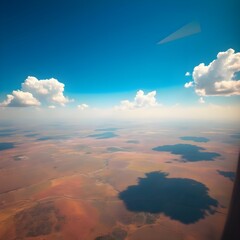 Fototapeta premium view from airplane window