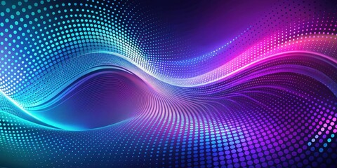 Vibrant abstract background with swirling dynamic dotted curves in shades of blue and purple hues , blue, vibrant,  blue