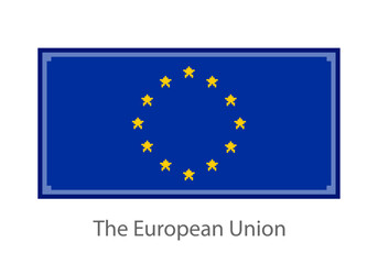 The flag of the European Union in Pixel Art style