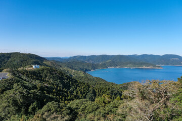 都井岬から見る宮之浦漁港