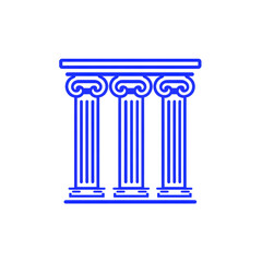 blue ancient greek column