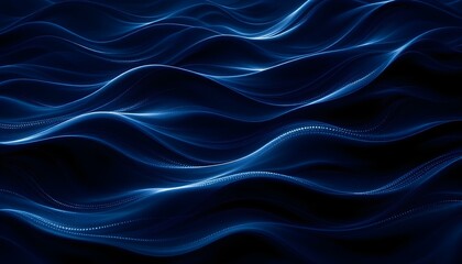 Obraz premium Black navy dark, blue abstract background. Wave wavy line stripe. Blue abstract background, blue wavy background, dark blue background, blue wavy abstract background, generated with ai