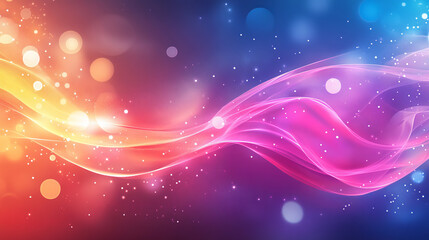 Obraz premium Abstract template color flyer with transparent waves