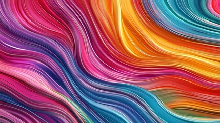 Obraz premium Abstract Colorful Swirling Paint Wave Design