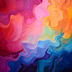 Abstract Swirling Liquid Paint Colors