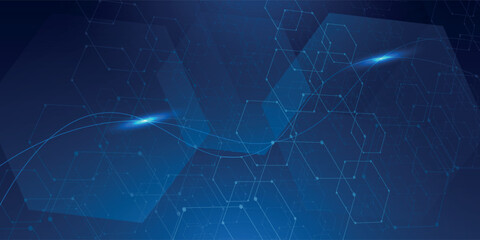 Abstract dot white blue pattern gradient texture technology background.