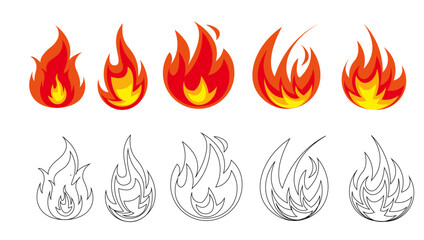 fire icons vector art