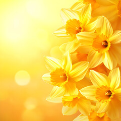 Fototapeta premium yellow daffodils background
