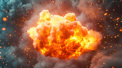 explosion of fire thumbnail background 