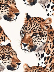 Obraz premium A panther print design.