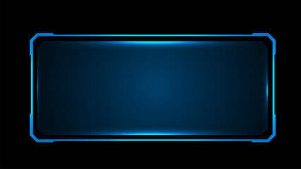 Technology box or border. Futuristic hud style vector editable