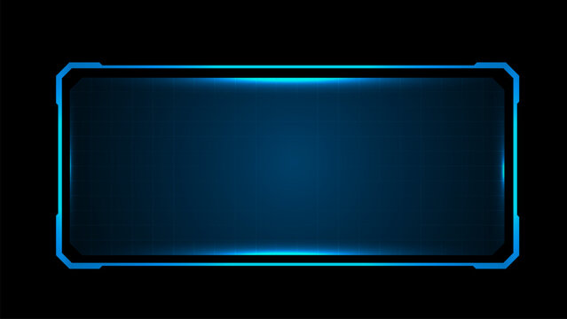 Technology box or border. Futuristic hud style vector editable