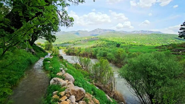 A peaceful river and gentle stream meander through lush greenery&mdash;perfect for nature lovers and creatives seeking serene inspiration.
📍Ghol, Sarvabad - Kurdistan 