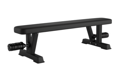 A black leather chair in the gym