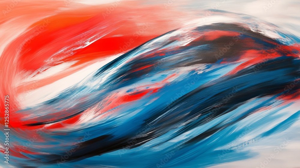 Poster abstract swirl of vibrant colors with dynamic movement, modern art concept