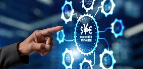 Currency Exchange Market Financial concept. Universal financial background