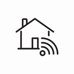 smart home security system icon vector sign