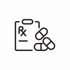 Fototapeta premium medical prescription pills drugs icon vector sign
