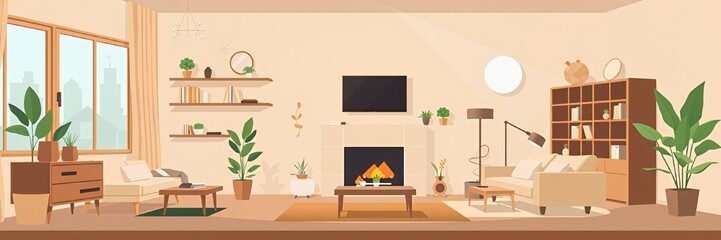 Cozy Living Room Interior Design: Modern Minimalist Apartment Home Decor