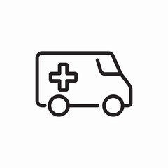 emergency ambulance medical service icon vector sign