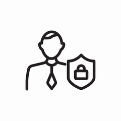 person security icon vector sign