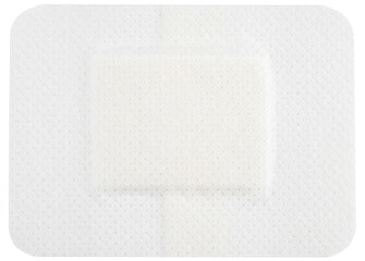 Medical adhesive bandage isolated on a transparent background. Top view.