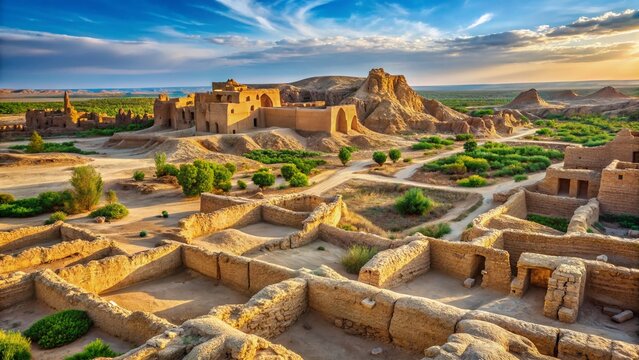 Ancient Sauran Ruins, Kazakhstan: Silk Road City Remnants, Historical Site, Archaeological Discovery