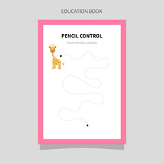 Worksheet Education book for kids. recognition of numbers, letters, colors, matching shapes, recognizing names of fruits, vegetables, writing numbers