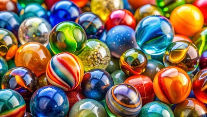 Antique Glass Marbles Collection - Vintage Toy Photography